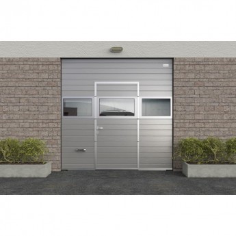 Автоматические секционные гаражные ворота с калиткой ALUTECH Prestige 2500×2500 мм Автоматические секционные гаражные ворота с калиткой ALUTECH Prestige 2500×2500 мм